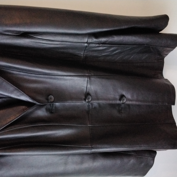 Worthington Ladies genuine leather car coat - Picture 2 of 9